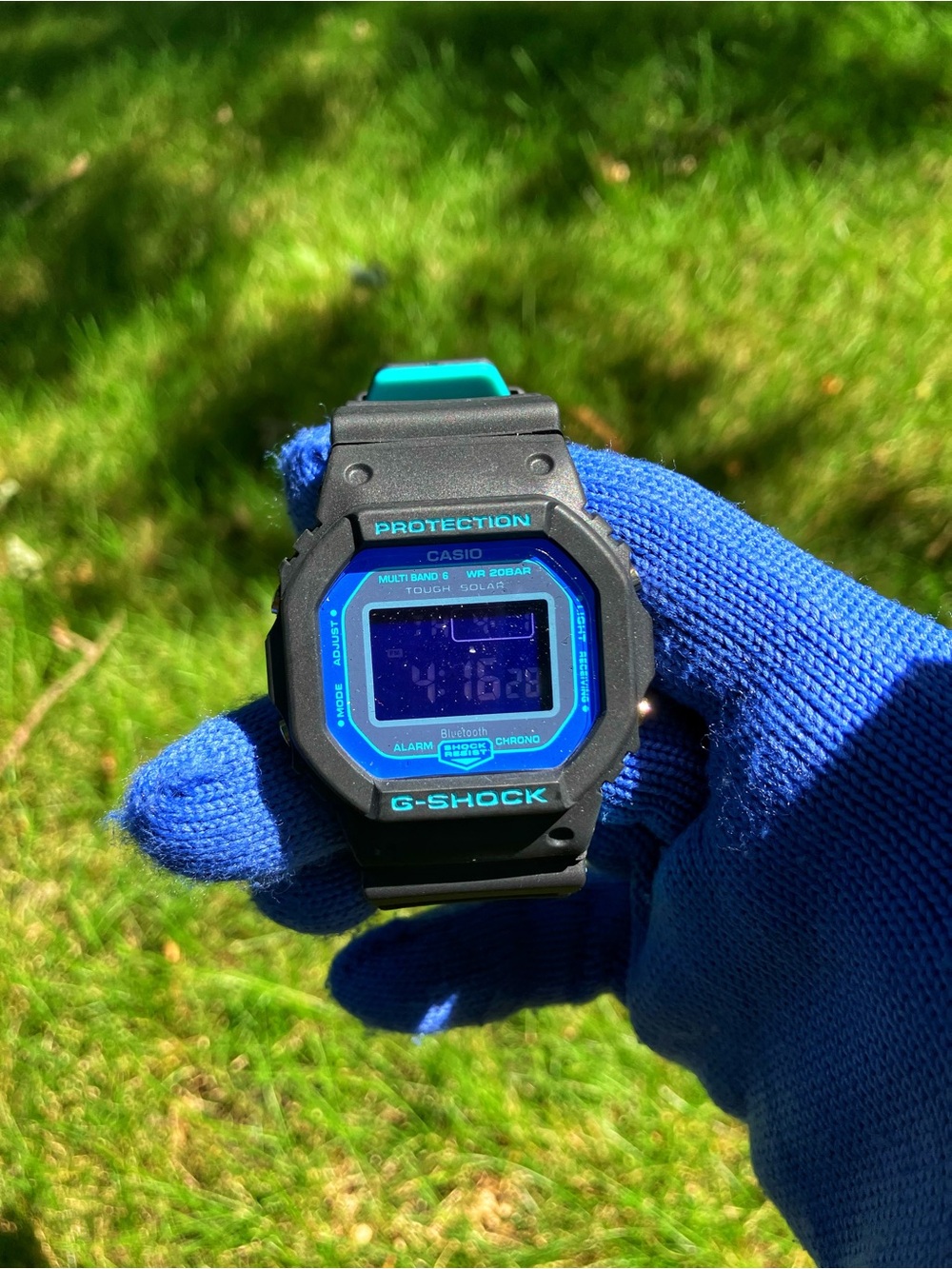 Custom G Shock Black and Blue Dw5600